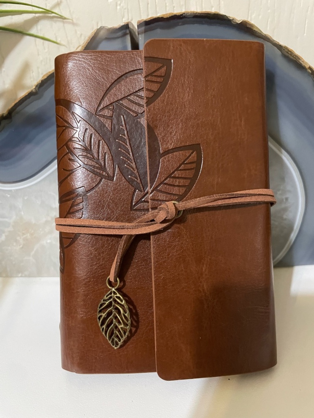Leather Travel Journal Notebook - Brown